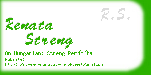 renata streng business card
